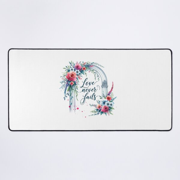 Item preview, "Love Never Fails" Wedding Arch Floral Design – Ideal for Bridal Gifts & Wedding Décor designed and sold by artedigital99.