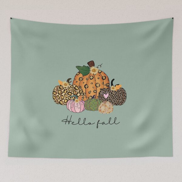 Item preview, "Hello Fall: Stylish Pumpkin Print" designed and sold by MalibuMaiden28.