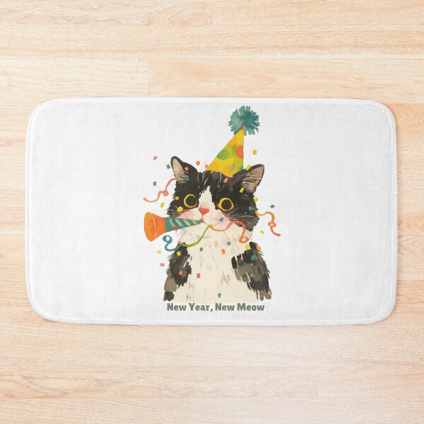Item preview, New Year, New Meow designed and sold by badburropress.