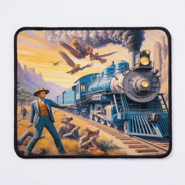Item preview, Majestic western locomotive steams into historic station building designed and sold by FotoworldEdel.