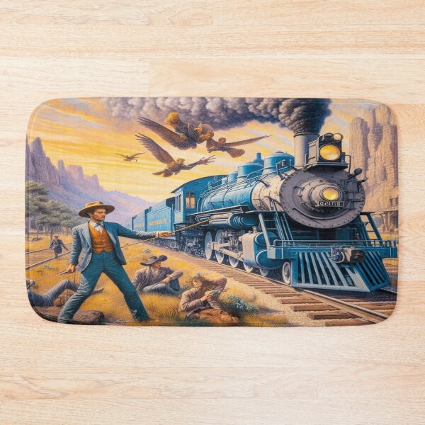Item preview, Majestic western locomotive steams into historic station building designed and sold by FotoworldEdel.
