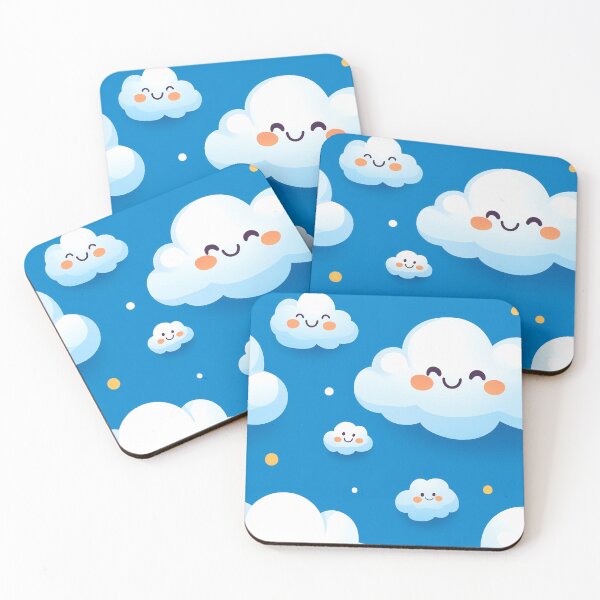 Item preview, Cute Fluffy Cloud Party in Blue Sky designed and sold by Magic Pixels Shop.
