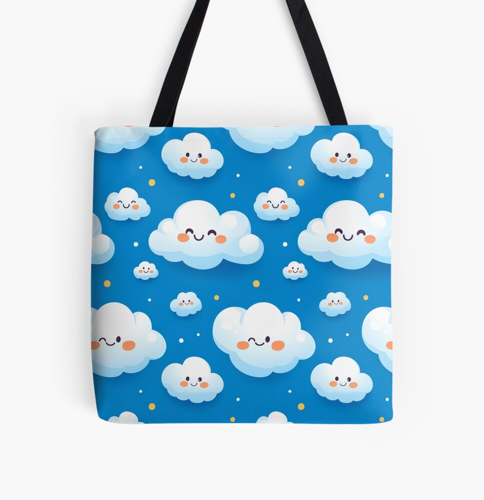 Fluffy Cloud Party in Blue Sky Tote