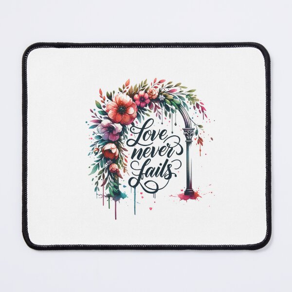 Item preview, "Love Never Fails" Wedding Arch Floral Design – Ideal for Bridal Gifts & Wedding Décor designed and sold by artedigital99.