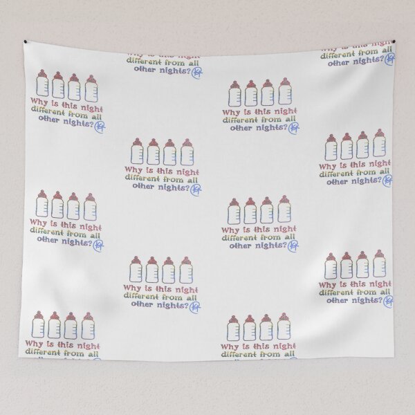 Item preview, Why Is This Night Different From All Other Nights Passover Art designed and sold by Kalli Taub Art.