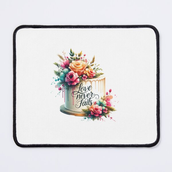 Item preview, "Love Never Fails" Wedding Cake Design – Ideal for Bridal Gifts & Wedding Décor designed and sold by artedigital99.