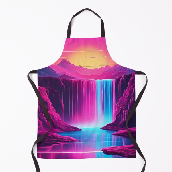 Item preview, Retro neon waterfall at sunset designed and sold by NicMacTees.