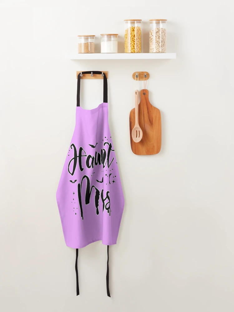 Thumbnail 4 of 6, Apron, Haunt Mess Text designed and sold by SparklefilthStudios.