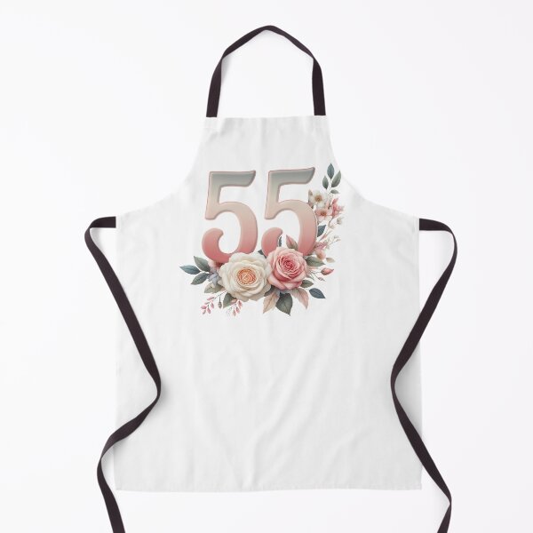 Item preview, 55th Birthday, floral, number 55, woman's designed and sold by iclipart.