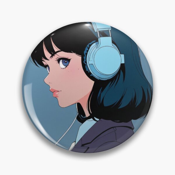 Item preview, Focused Beats - Anime Girl Listening to Music designed and sold by waifu-time.