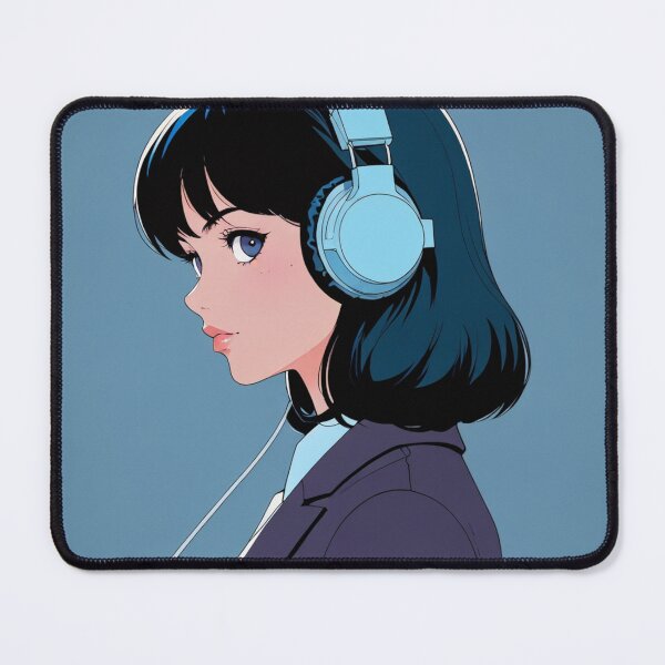 Item preview, Focused Beats - Anime Girl Listening to Music designed and sold by waifu-time.