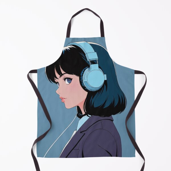 Item preview, Focused Beats - Anime Girl Listening to Music designed and sold by waifu-time.