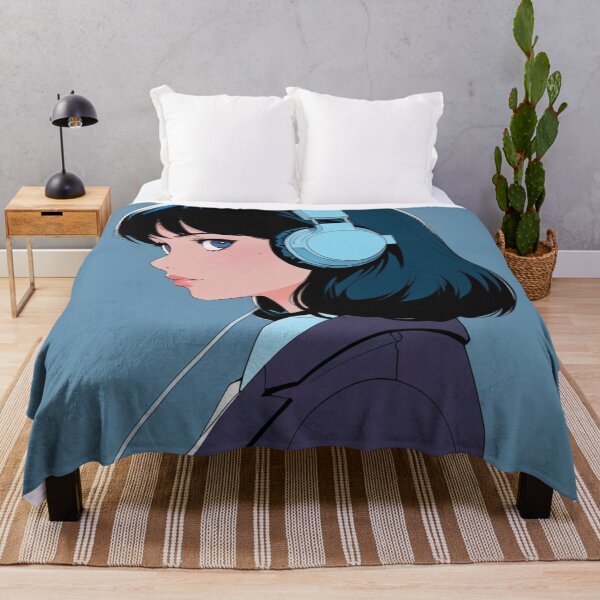Item preview, Focused Beats - Anime Girl Listening to Music designed and sold by waifu-time.