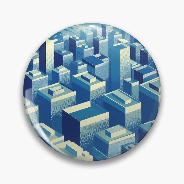 Item preview, Pescara: Cityscape in Blue designed and sold by landletsy.