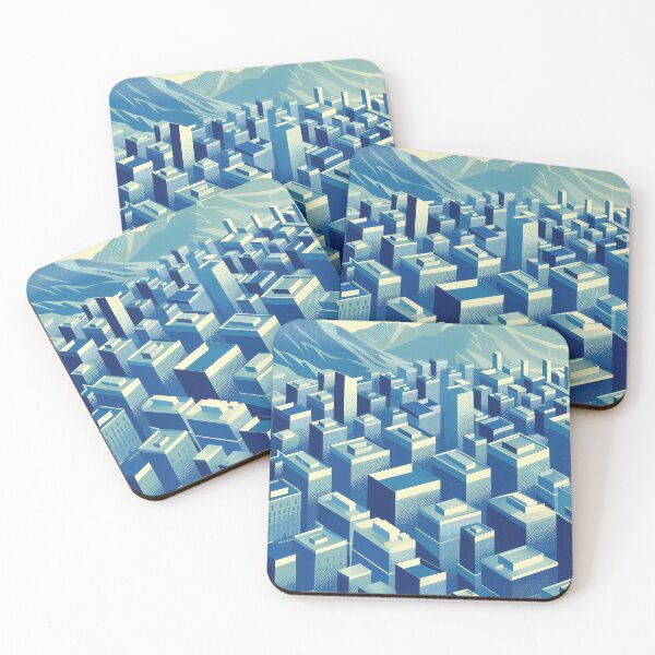 Item preview, Pescara: Cityscape in Blue designed and sold by landletsy.