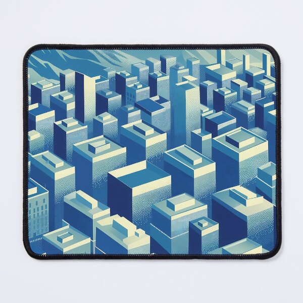 Item preview, Pescara: Cityscape in Blue designed and sold by landletsy.