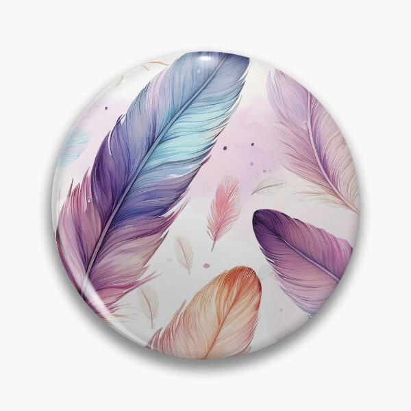 Item preview, Feather seamless design with soft colours designed and sold by GeoffBeattie.