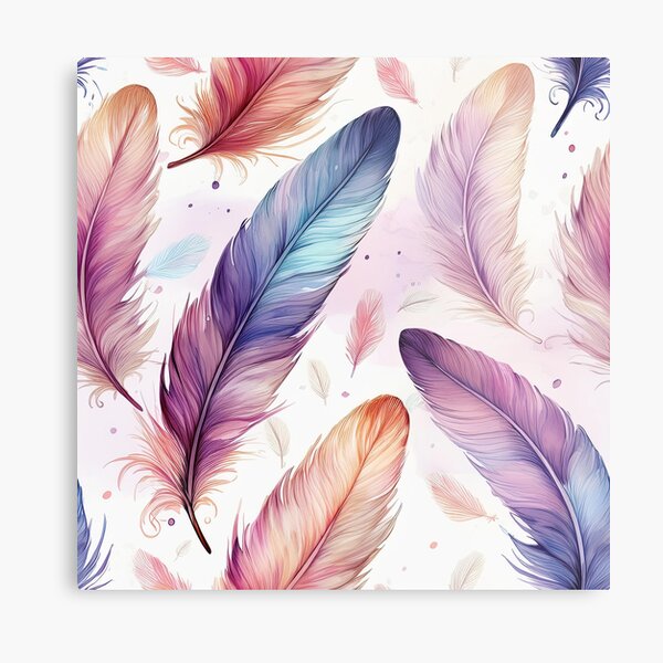 Item preview, Feather seamless design with soft colours designed and sold by GeoffBeattie.