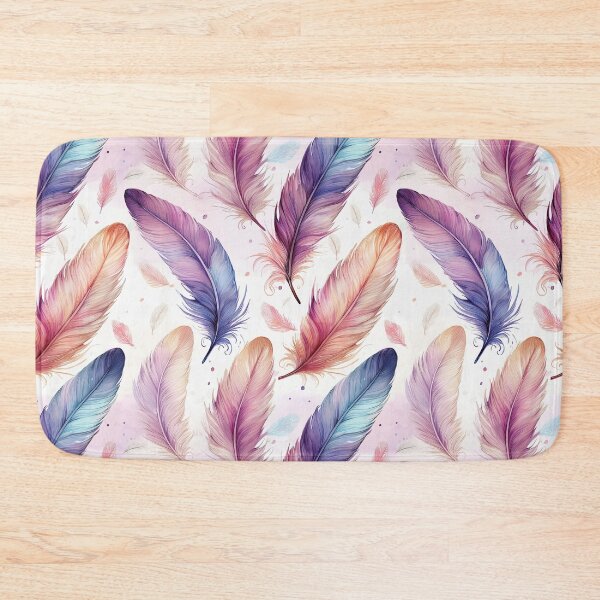 Item preview, Feather seamless design with soft colours designed and sold by GeoffBeattie.