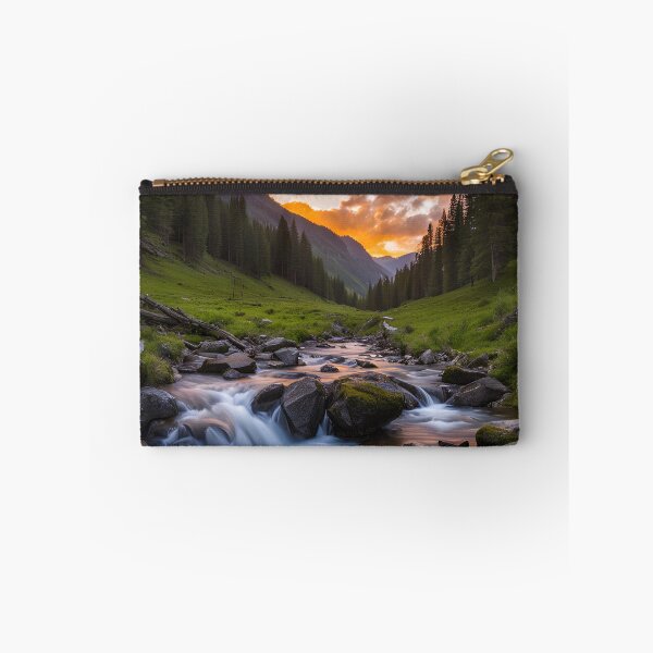 Item preview, Mountain stream at sunset designed and sold by NicMacTees.