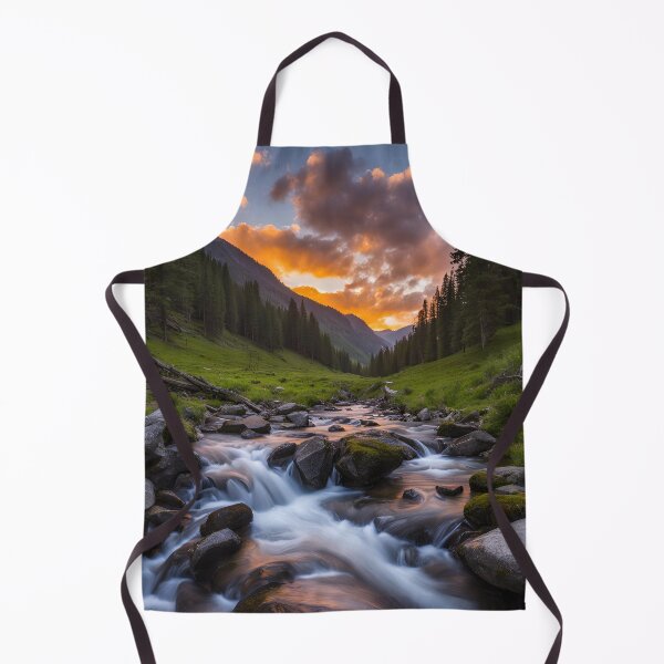 Item preview, Mountain stream at sunset designed and sold by NicMacTees.