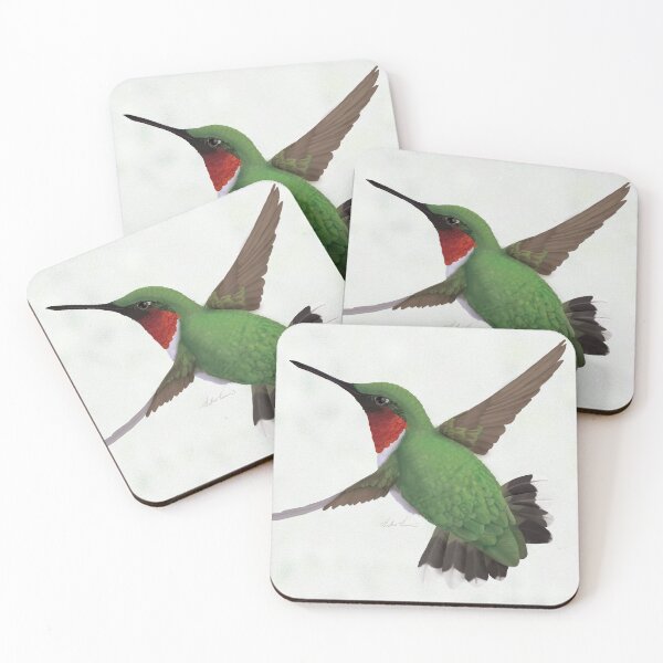 Item preview, Ruby-throated Hummingbird Male designed and sold by Heather  Hinam.
