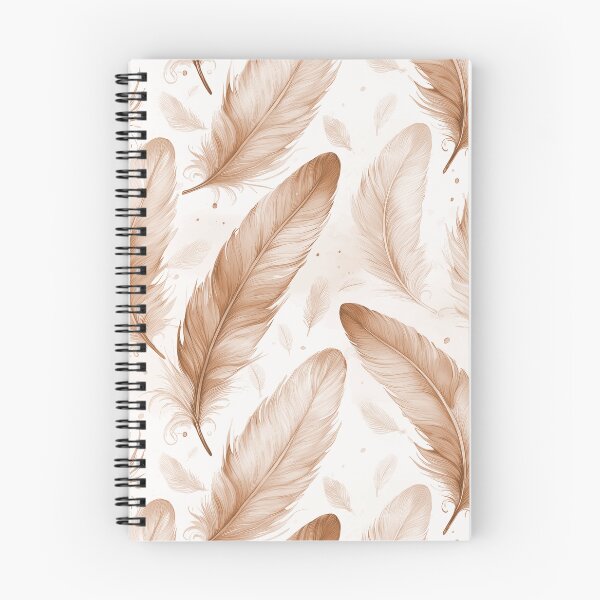 Item preview, Feather seamless design with soft beige tone designed and sold by GeoffBeattie.