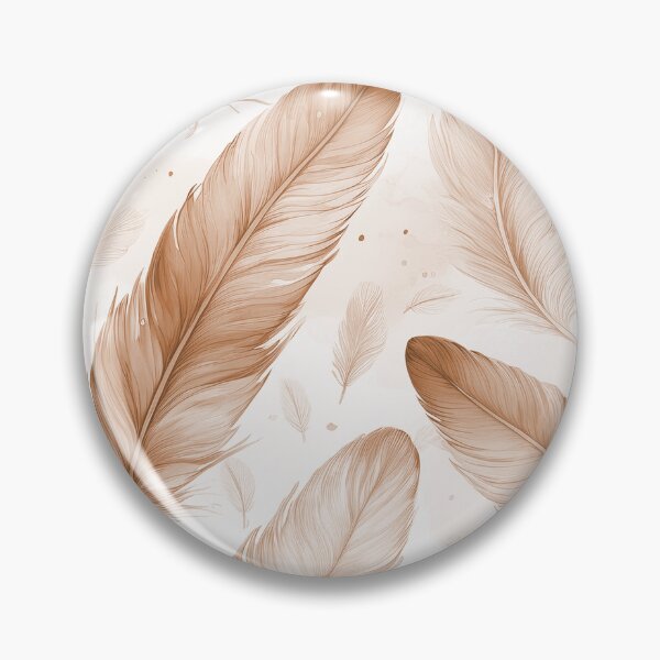 Item preview, Feather seamless design with soft beige tone designed and sold by GeoffBeattie.