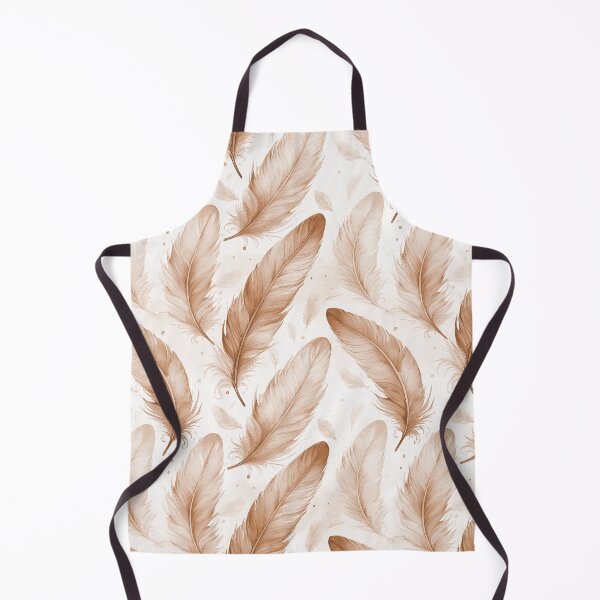 Item preview, Feather seamless design with soft beige tone designed and sold by GeoffBeattie.