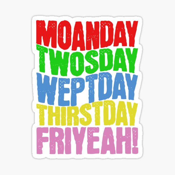 Item preview, Weekday Working Week! designed and sold by Fiddle-stitch.