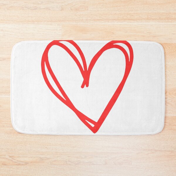 Item preview, Minimalist Red Heart Outline Doodle designed and sold by TrueMotion.