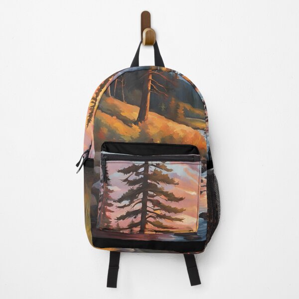 Item preview, Vintage mountain stream at sunset design designed and sold by NicMacTees.