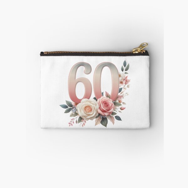 Item preview, 60th Birthday, floral, number 60, woman's designed and sold by iclipart.