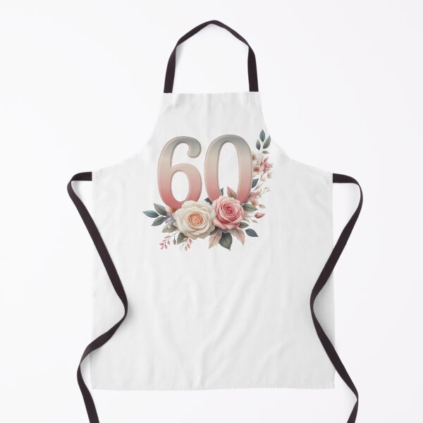 Item preview, 60th Birthday, floral, number 60, woman's designed and sold by iclipart.