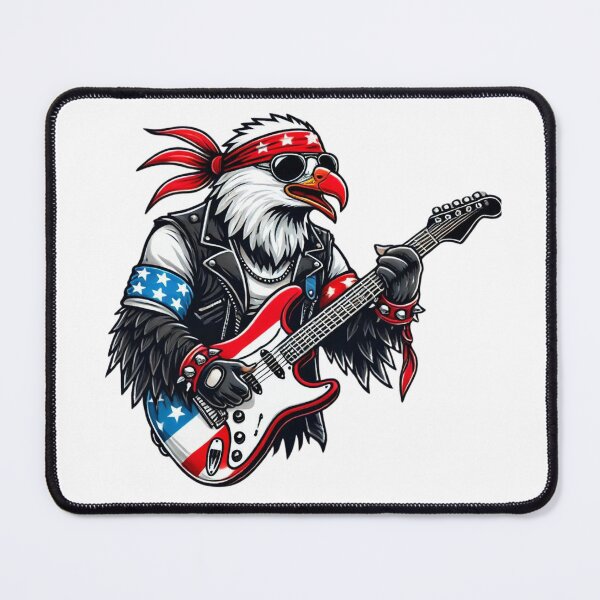 Item preview, Patriotic Eagle Guitarist Tee – Red, White, and Blue Rock 'n' Roll designed and sold by BlankCanvasHaHa.