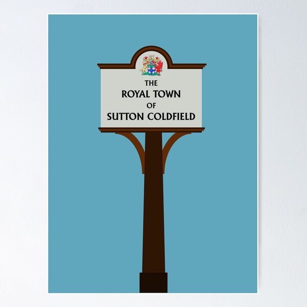 Item preview, Retro Royal Town of Sutton Coldfield Welcome Sign designed and sold by retrobrum.