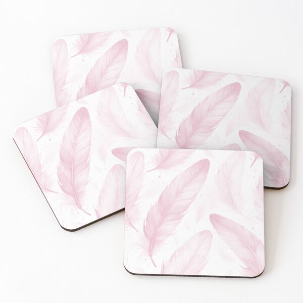 Item preview, Feather seamless design with soft pink tone designed and sold by GeoffBeattie.