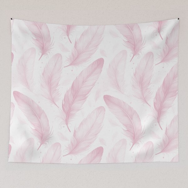 Item preview, Feather seamless design with soft pink tone designed and sold by GeoffBeattie.