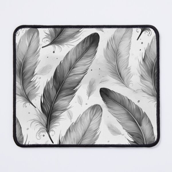 Item preview, Feather seamless design with grey tone designed and sold by GeoffBeattie.