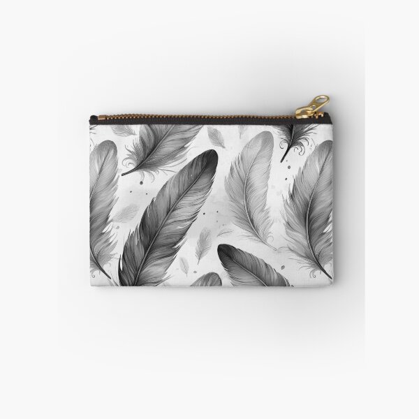 Item preview, Feather seamless design with grey tone designed and sold by GeoffBeattie.
