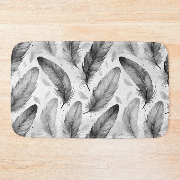 Item preview, Feather seamless design with grey tone designed and sold by GeoffBeattie.