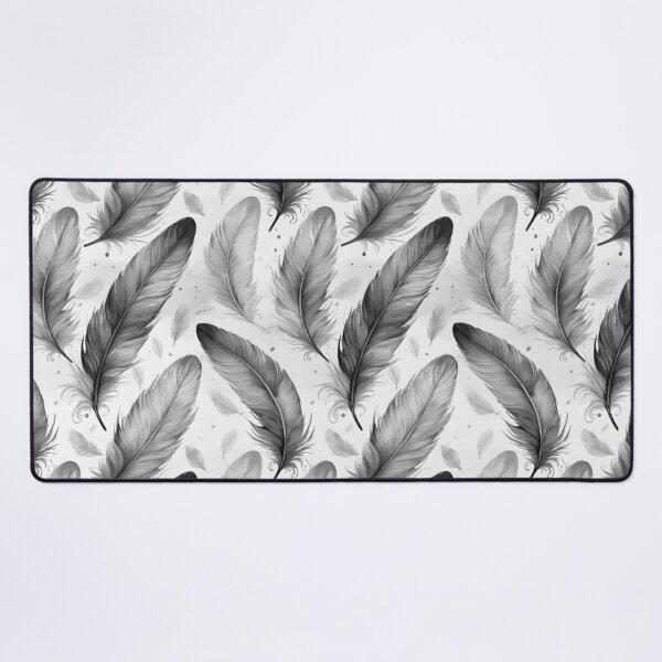 Item preview, Feather seamless design with grey tone designed and sold by GeoffBeattie.