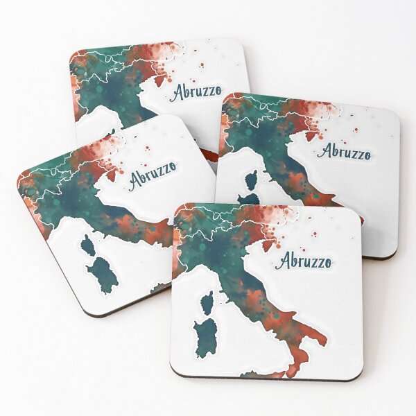 Item preview, Watercolour Map of Italy - Highlighting Abruzzo designed and sold by landletsy.