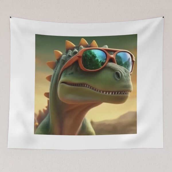 Item preview, dinosaur with glasses designed and sold by AuraLineEU.