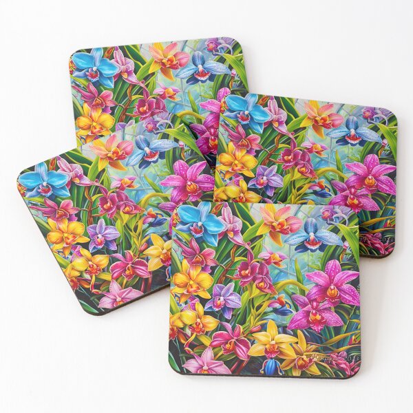Item preview, Night Cafe AI Orchid Garden designed and sold by wolfepaw.