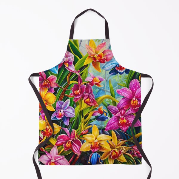 Item preview, Night Cafe AI Orchid Garden designed and sold by wolfepaw.