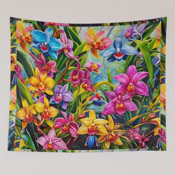 Item preview, Night Cafe AI Orchid Garden designed and sold by wolfepaw.