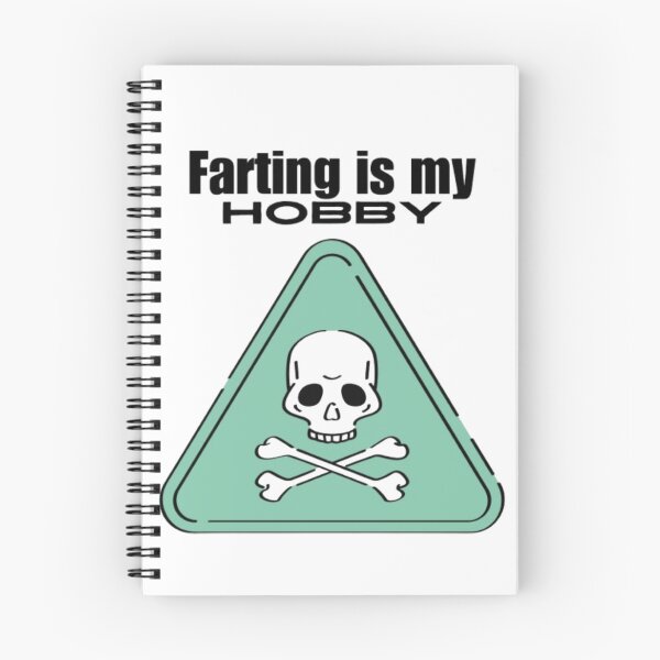 Item preview, "Farting is My Hobby" Humorous Skull Warning Sign Graphic designed and sold by MSHobbies.