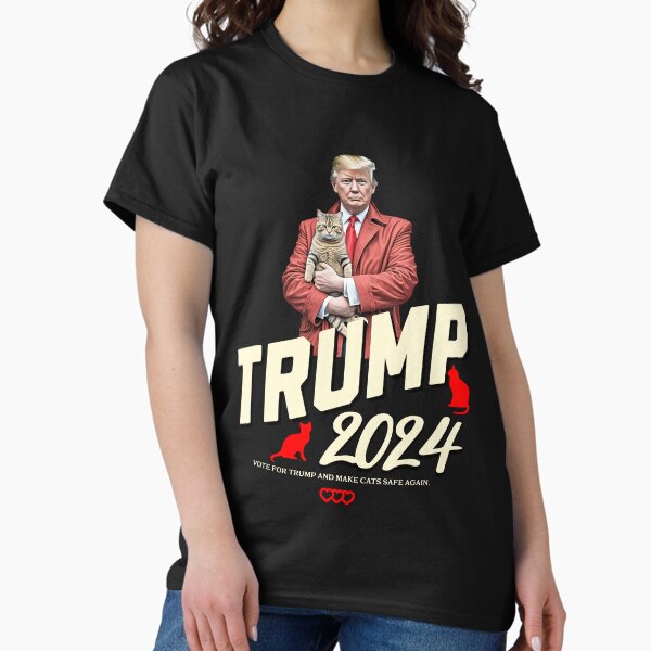 Vista previa del artículo con la obra «Camiseta unisex divertida con el lema "Salven a los gatos" de Trump 2024», diseñado y vendido por bradkurz86.