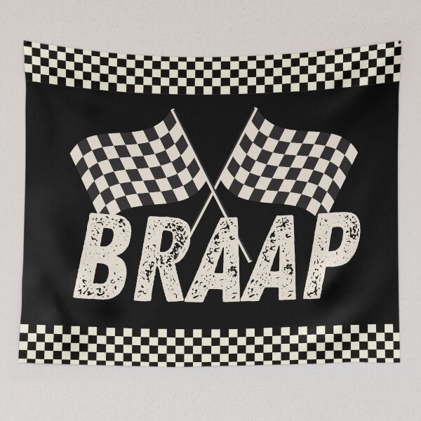 Item preview, Braap Life Racing - Checkered Flag Motocross Style designed and sold by FieldHouseTees.